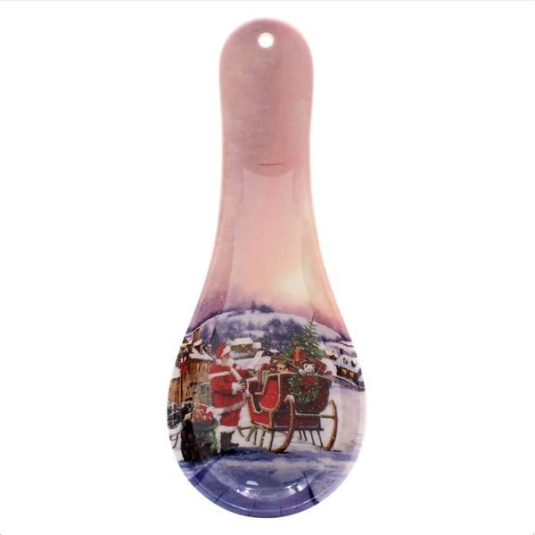 The Leonardo Collection LP52654 Christmas Santa Spoon Rest, Melamine, Multicolour, 24x9x3cm