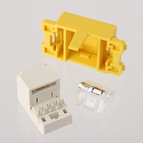 Panduit Cat5e JIS Plate Jack Kit, Yellow, JAOSSP58YL