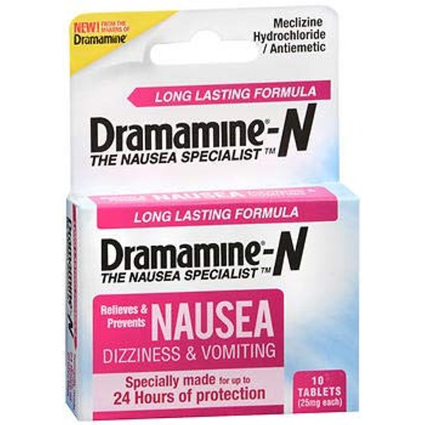 Dramamine-N Tablets Long Lasting Formula - 10 ct, Pack of 4