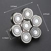 7 Blades Head Shaver Replacement Heads Electric Shaver Universal Replacement Blade Head Electric Razor for Men (7D Silvery)