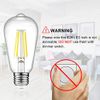 Ascher LED Edison Bulbs 6W, Equivalent 60W, High Brightness Daylight White 4000K, 700 Lumens, ST58 Vintage LED Filament Bulbs with 80+ CRI, E26 Base, Non-Dimmable, Clear Glass, 4 Packs