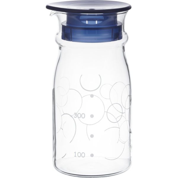 iwaki KBT2893-BL AGC Techno Glass, Heat-resistant Glass, Barley Tea Pot, Pitcher, 0.6 L., Round Cold Water Pot, Cold Water Bottle, Cool Server, Cool Server