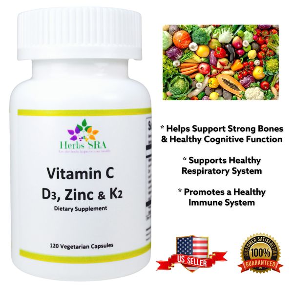INHANCE IMMUNE SYSTEM NATURAL BIOMEDICAL FORMULA, 120 Capsules, Vitamins and Zn.