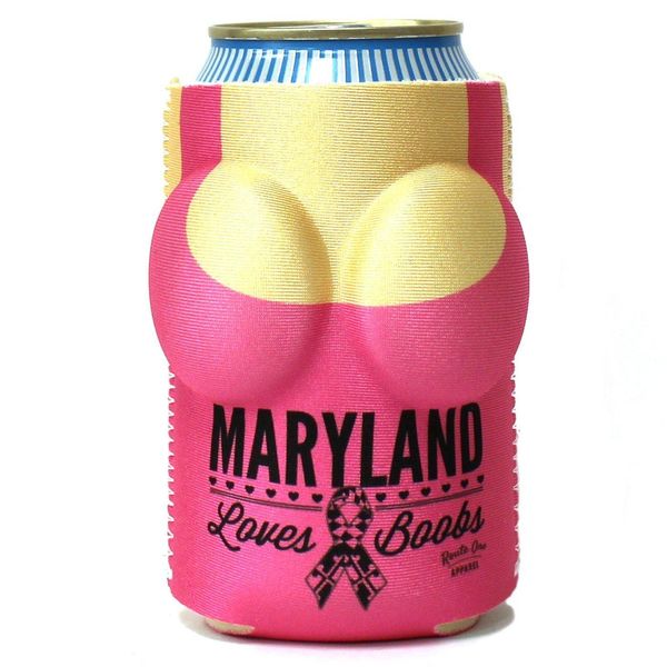 Maryland Loves Boobs (Pink) / Can Cooler - 10/$12.50 Each / Pink