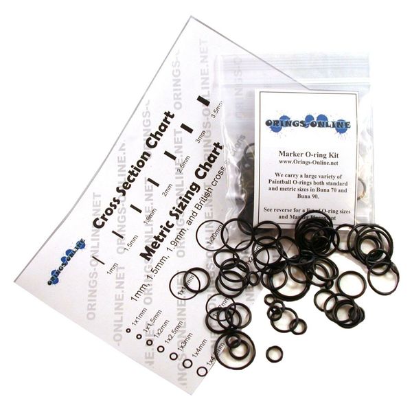Bob Long Gen1 Intimidator Paintball Marker O-Ring Kit - 4 Rebuilds