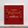 Second Ave Boyfriend Red Heart Square Valentine's Day Greetings Card