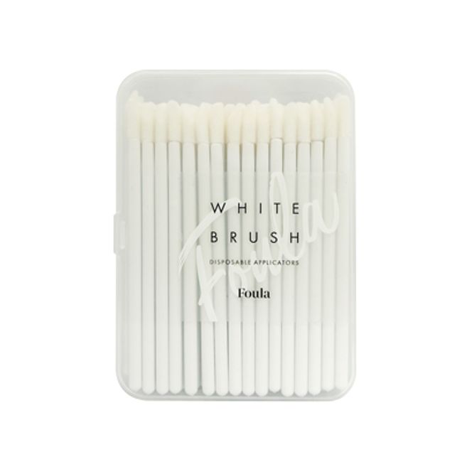 [Foula] 100 white brushes in special case