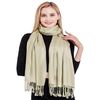 Beige Solid Colour Design Shawl Scarf Wrap Stole Throw Pashmina CJ Apparel NEW(Size: One Size)