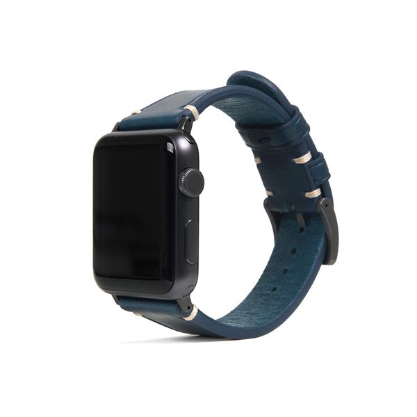 SLG Design for Apple Watch Band 38mm/40mm Italian Buttero Leather Blue