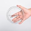 2 PCS 360 Full Circle Protractor, 15cm Plastic Math Measuring Tools Round Protractors Ruler Full Midround Angle Protractor