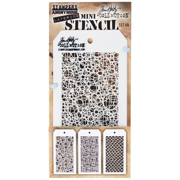 Tim Holtz - Stampers Anon Mini Stencil, Set #46, One Size