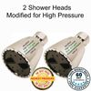 2 High Pressure Shower Heads "Modified" Water Blasters Model s2 over 12.5gpm