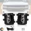 For 2016 2017 2018 Chevy Silverado 1500 LED Fog Lights Bumper Lamp w/Switch/Wire