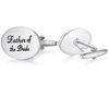 HONEY BEAR Mens Oval Wedding Cufflinks with Gift Box