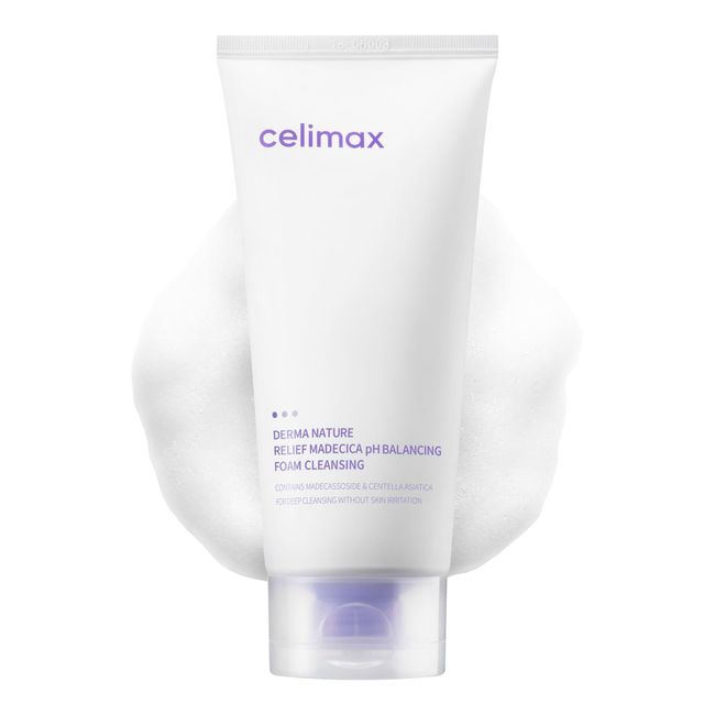 celimax Derma Nature Relief Madecica pH Balancing Foam Cleansing | Foaming Face Wash Cleanser, Hydrating, Soothing, Moisturizing, 150ml