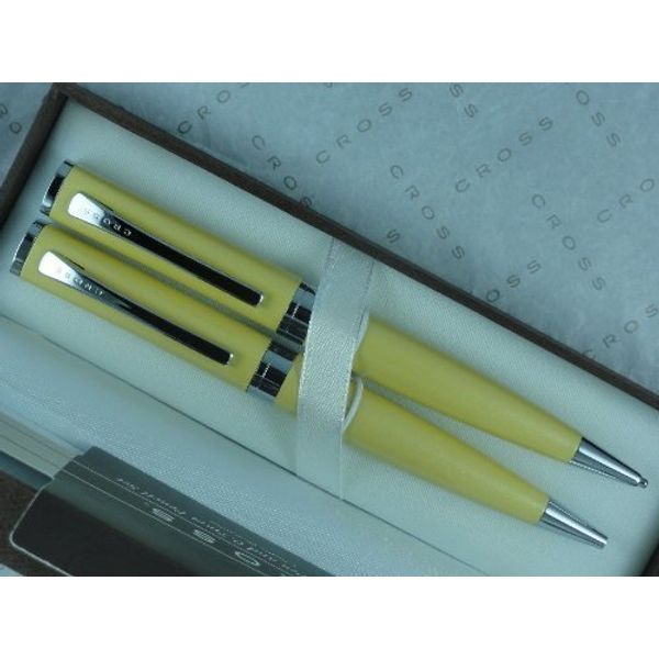 Cross Limited Edition Elite Sage Pearlescent Golden Yellow Pen Pencil Set