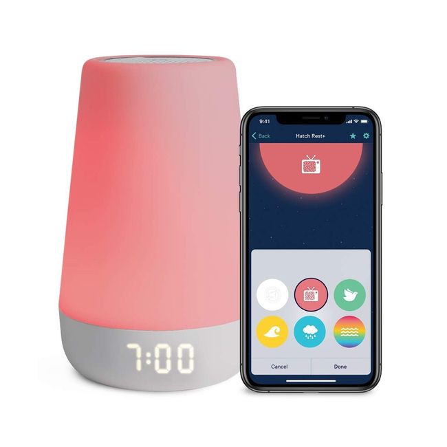 Hatch Rest+ 1st Gen Baby Sound Machine, Night Light, Time-to-Rise Plus Audio ...