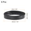 uxcell 6 Pcs PU Leather Loops Replacement Retaining Ring Keeper for 22mm Width Watch Band, Black