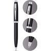 Sheaffer 100 - Refillable ballpoint pen, glossy black, chrome trim