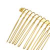 VOCOSTE Hair Side Comb Accessory Metal 4 cm Silver Tone Anti-slip 4 pcs Gold Tone