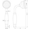 Keenware Traditional Classic Victorian Shower Handset: Brushed Brass
