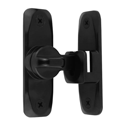 Flip Door Latch Black 90-180 Degree Heavy Duty Bar Gate Latches Safety Door Lock, Bold Thickened Anti-Rust Update Design (1, Black)