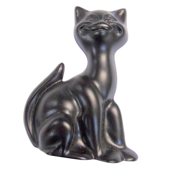 LUCKY BLACK BOG CAT ORNAMENT HAND MADE