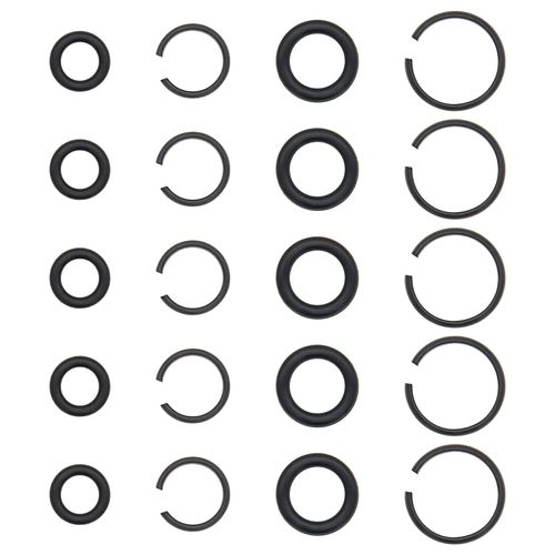Koatukys 5 Sets 3/8" and 5 Sets 1/2" Impact Retaining Ring Wrench Socket Clip with O-Ring Fits Replacement Pneumatic Type Impact Wrench Square Drive Socket Retainer Ring