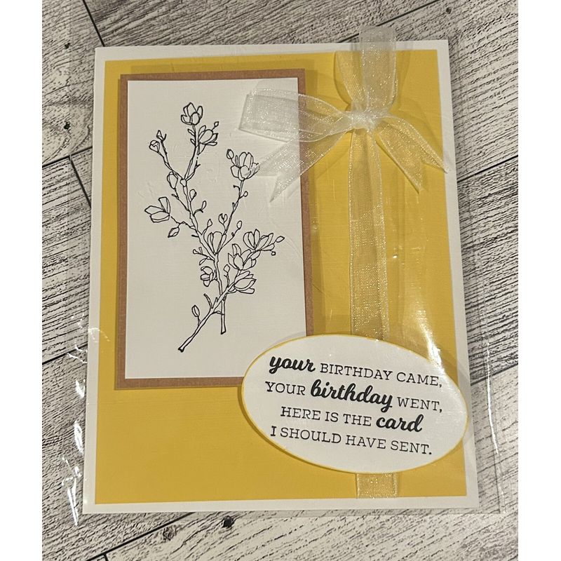 Card Set Of 4 Stampin Up Birthday Funny Yellow Flowers - Online ...