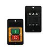 QWORK® Machine Push Button Switch AC 220 V / 380 V 10 A Nvr Switch On/Off Push Button Switch with Housing for Mechanical Equipment