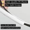 White Corrugated Conduit Split Plastic Flexible Cable Tidy Solution Tube Trunking 10mm - 5m