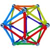 Mega Magz, 130-Piece Magnetic Construction Set - 66 bars and 64 balls
