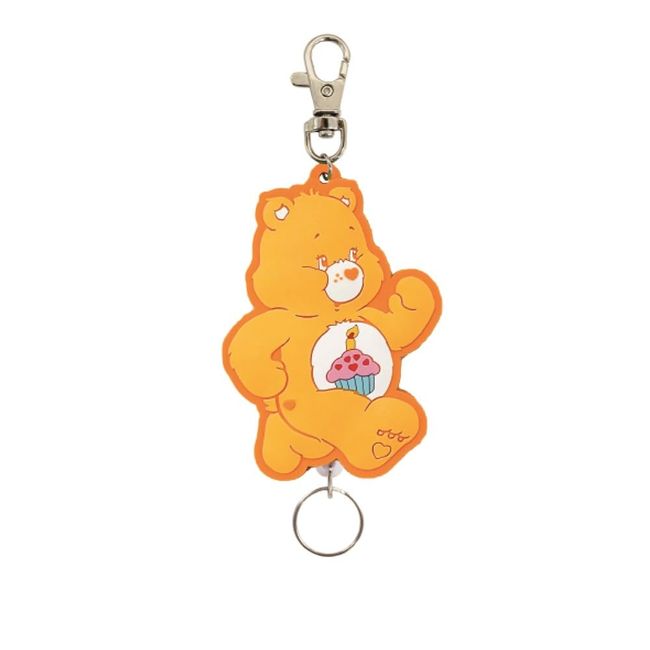 SK Japan Care Bear Rubber Reel Key Chain Birthday Bear