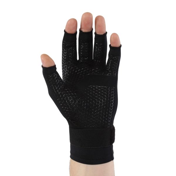 Copper Fit unisex adult Copper Fit Hand Relief, Black, XX-Large US