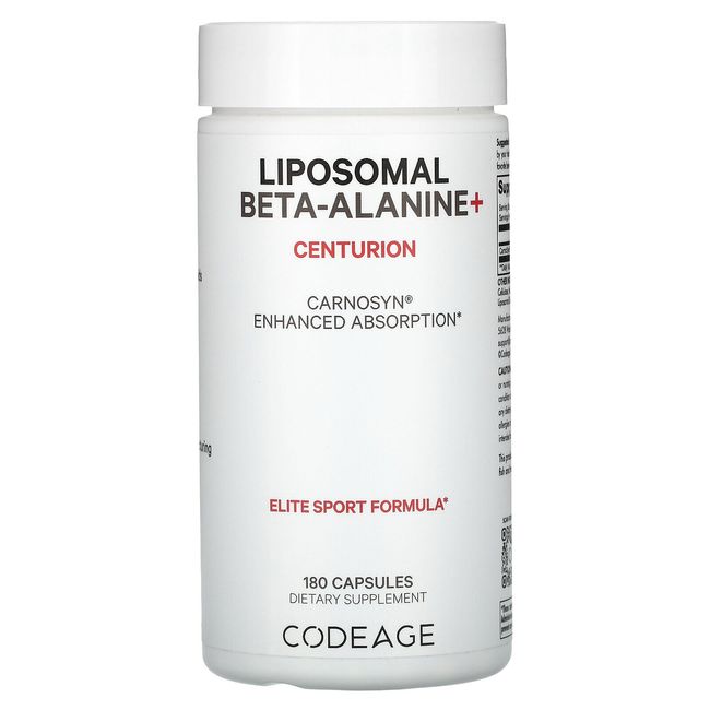 Liposomal Beta-Alanine+, Centurion,  CarnoSyn, Enhanced Absorption, 180 Capsules