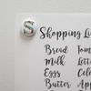 Letter S Floral Monogram Initial Kitchen Refrigerator Locker Button Magnet