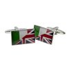 Union Jack Mixed with Italian Flag Cufflinks Presented in a Box