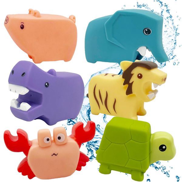 Mold Free Baby Bath Toys for Kids, 6 Pcs Cute Animal Bathtub Toys , Shower Toys Bath Toys for Toddlers Boys Girls…