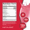 KetoLogic Keto Meal Replacement Shake Powder (Strawberry) (20 Servings)