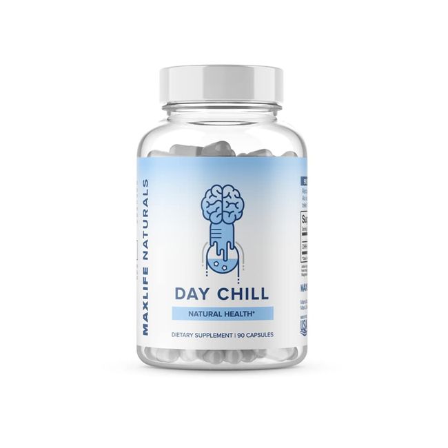 DHH-B Day Chill Pill for Calming Mood Support, Powerful dosing of DHH-B - Positive Chill Pill for Women and Men. 90 Day Supply.