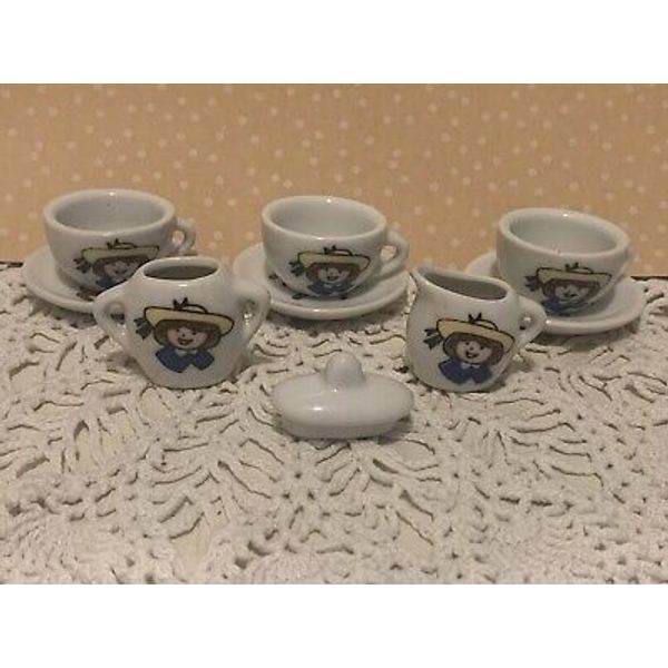 Vintage Madeline China children’s Tea Set Cups Saucers creamer 1999 Schilling