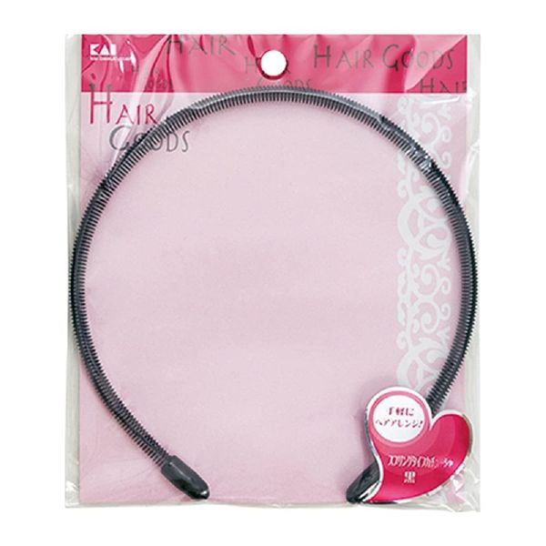 Hair Goods, Spring Type Headband, Black HA3015