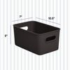 Superio 5L Small Ribbed Storage Bin- Plastic Storage Bin  (8 Pack, Brown)