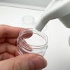 Small Travel Sample Pots with Lids 6Pcs 10ml Travel Jars for Toiletries and 2 Mini Spatulas Refillable Travel Cosmetic Containers for Creams Lotion Nail Art Glitter