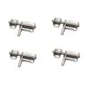 NELXULAS Stainless Steel Slide Bolt Latch Set Multi - Angle Fixed Bolt (2-3/5", 4 PCS)