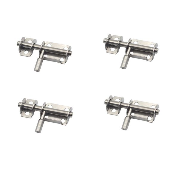 NELXULAS Stainless Steel Slide Bolt Latch Set Multi - Angle Fixed Bolt (2-3/5", 4 PCS)
