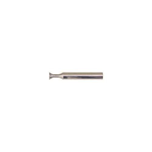 RedLine Tools - 3/16 Solid Carbide Dovetail Cutter, 3 Teeth, 30° Angle Per Side, Uncoated (Bright) Finish .0800 Cutter Width - RDC861100