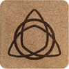 'Triquetra Celtic Knot' Square Cork Trivet/Pot Stand (TR00024104)