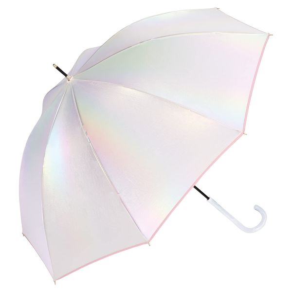 Wpc. UPEL-908-001 Rain Umbrella, Grow Pearl Umbrella, Off Long Umbrella, 22.8 inches (58 cm), Women's, Large, Pastel Color, Sparkle, Photogenic, Glitter, Fancy Maiden, Aurora, Girly, Stylish, Cute