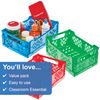 Baker Ross FN273 Foldable Storage Box - Pack of 3, Stackable Multiuse Storage Containers for Moving, Documents, Organising